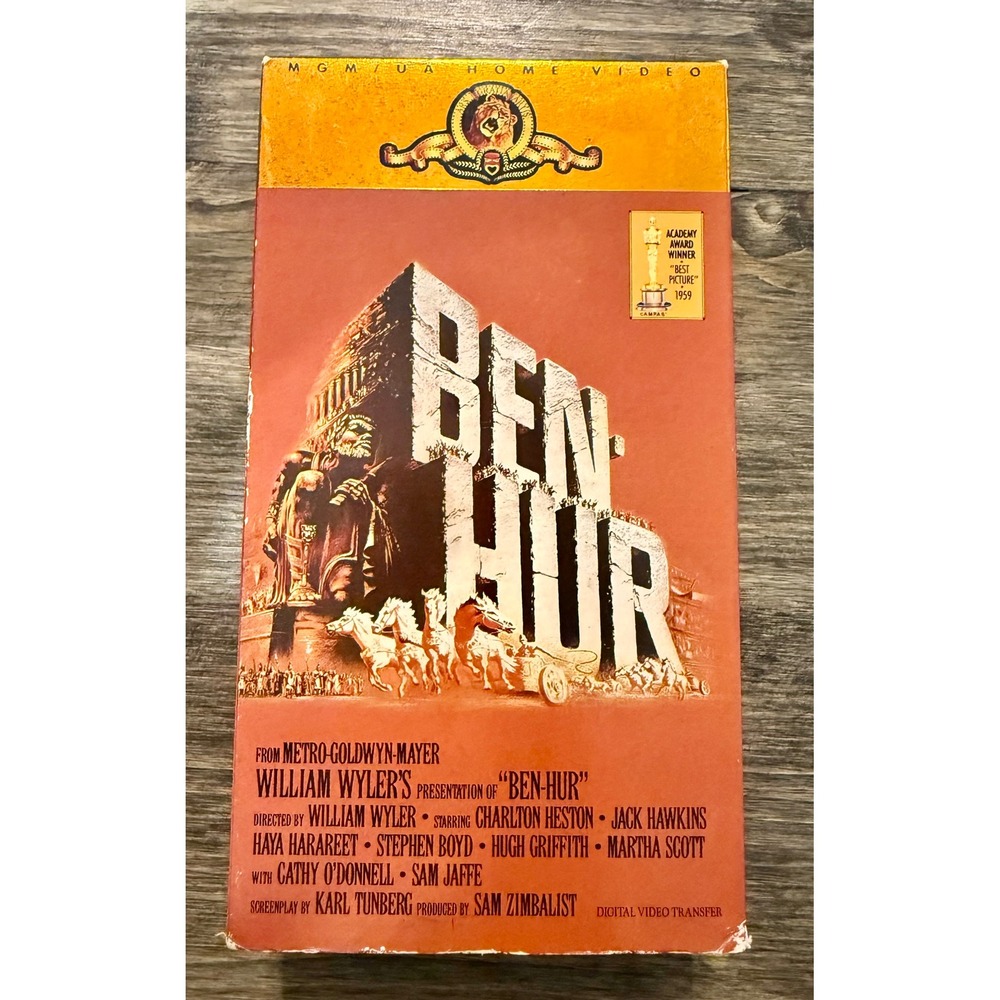 MGM Ben-Hur VHS 2-Tape Set Good 1959 Academy Award Best Picture Charlton Heston